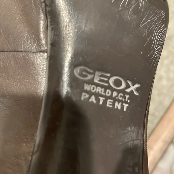 GOEX Heels Women Size8 EU38.5 Taupe Italian Design Medium Heel Insole Square Toe - Picture 13 of 15